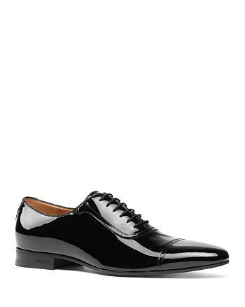 Gucci Drury Patent Leather Dress Shoes In Nero Patent